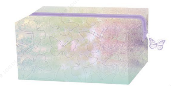 Live Vividly Collection PU Holographic Big Stationery Case