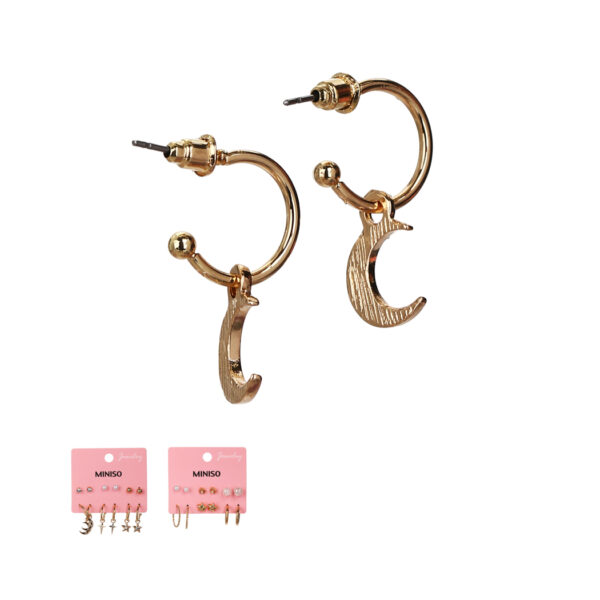 Star Moon Earrings (6 Pairs)